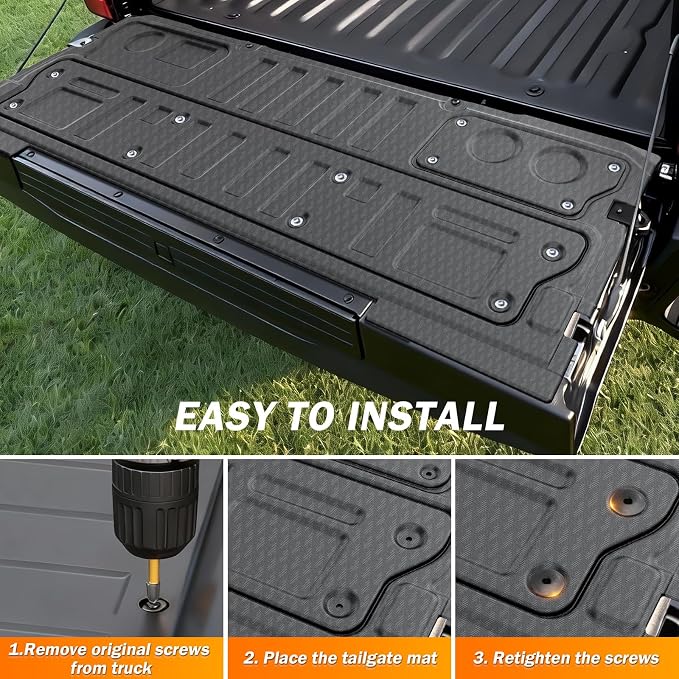 KUST Floor Mats Truck Bed Mat for 2022-2025 2026 Ford Maverick Accessories (Hybrid Only), All Weather Floor Liners & 4.5FT Bed Liner & Tailgate Mat, Full Set Truck Mats TPE Rubber, Raised Edge