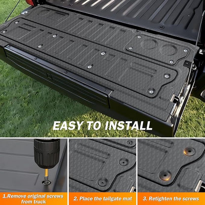 KUST Floor Mats Truck Bed Mat for 2022-2025 2026 Ford Maverick Accessories (Hybrid Only), All Weather Floor Liners & 4.5FT Bed Liner & Tailgate Mat, Full Set Truck Mats TPE Rubber, Raised Edge