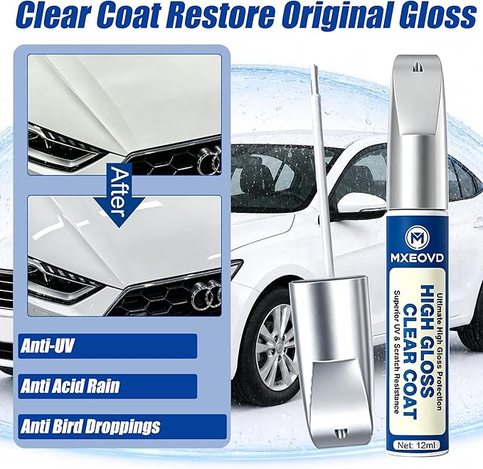 Reservoir Blue Metallic (8Q4) Touch Up Paint Compatible with Toyota, All in One Car Scratch Repair Kit with Primer Putty & Clear Coat, Complete Sanding Tools Set for Scratches Chips Nicks