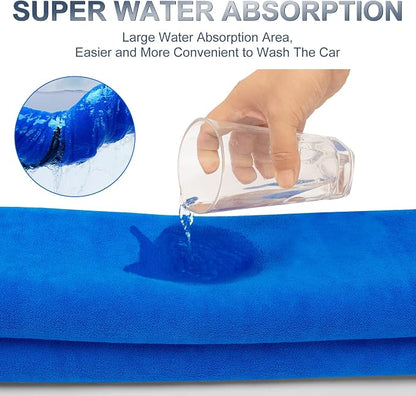 Large Microfiber Towels for Cars - 20"x39" Ultra Absorbent & Soft Microfiber Cloth (2-Color Packaging) | Oversized Microfiber Cleaning Cloth for Cars Motor Cleaning Detailing Polishing Drying