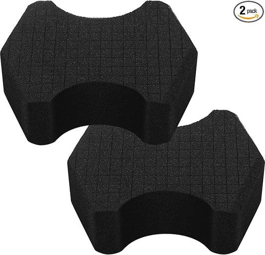 2 Pcs Ultra Black Car Wash Sponge Cross Cut Design Softer Feel Black Foam Sponge for Soap and Rinseless Washes, Car Detailing and Washing