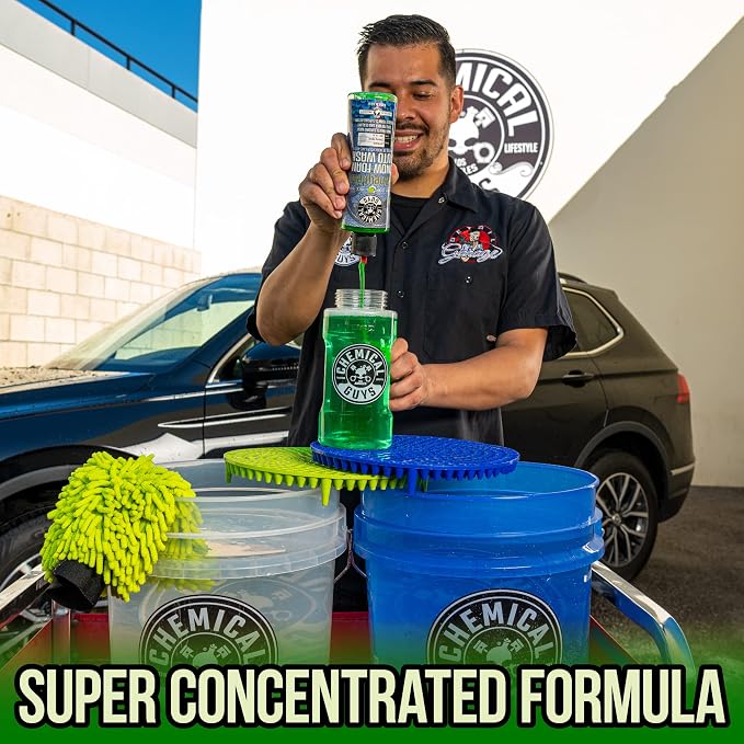 Chemical Guys Car Wash Soap for Foam Cannon or Bucket, Honeydew Snow Foam Car Wash Soap for Trucks, Motorcycles, RVs & More, Super Suds, Honeydew Scent - 64 oz (Half Gallon)