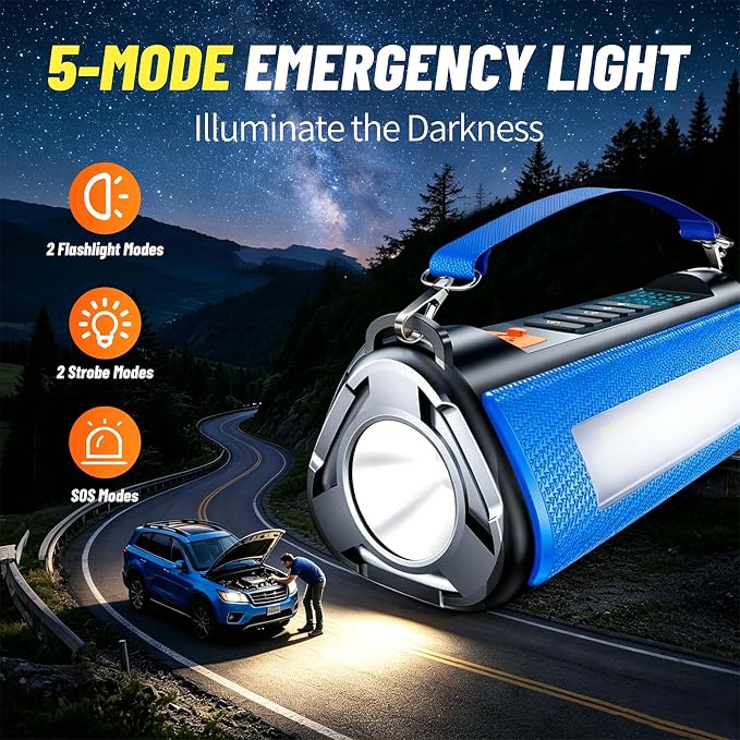 Car Battery Jump Starter with Air Compressor, 2500A Car Jumper Starter Portable150PSI, Battery Jumper Starter Portable Jump Box for Car Battery with 600LM,Jumper Cables, LCD Display