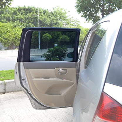 TFY Universal Car Rear Side-Door Square-Window Sunshades - for Vehicles with Side Windows 29.5Inch - 41.5Inch W x 19Inch H (Regular Rectangular Window)