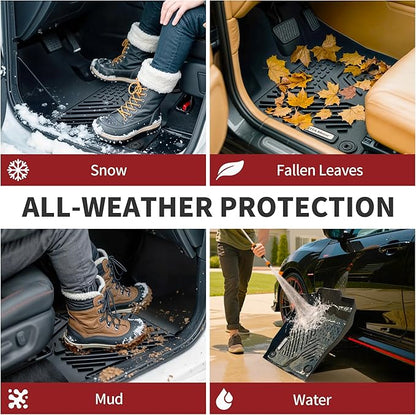 YITAMOTOR Floor Mats Fit for 2014-2018 Subaru Forester, Custom Fit Black TPE Floor Liners 1st & 2nd Row All-Weather Protection
