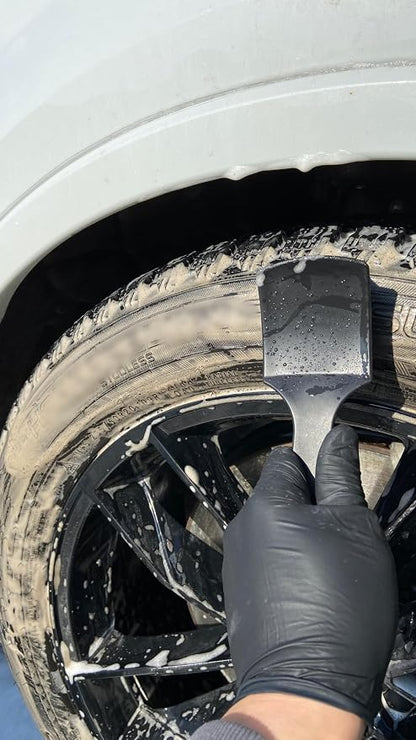 Heavy Duty Tire Brush - Durable Bristles, Ergonomic Handle, Versatile for Tires, Wheels, Mats, Ideal for Cars, Trucks, SUVs, RVs, Home, and More