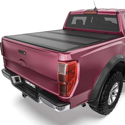 OEDRO Low-Profile Hard Tri-Fold Tonneau Cover Compatible with Ford Maverick 2022 2023 2024 2025 2026 with 4.5ft Bed