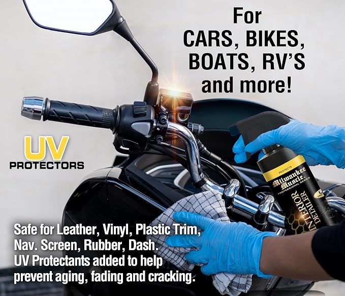 Interior Detailer Spray – 16 Fl Oz | Cleaner & Conditioner for Leather, Vinyl, Plastic & Screens | UV Protection | Non-Greasy | Cars, Trucks, Boats, Bikes & RVs