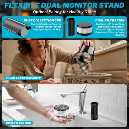 Cordless Vacuum Cleaner for Makta 18V Battery, 6 in 1 Handheld Electric Vacuum Cleaner with HEPA Filter and LED Light, 46 CFM Portable Hand Vacuum for Floor, Carpet, Car (Battery Not Included)