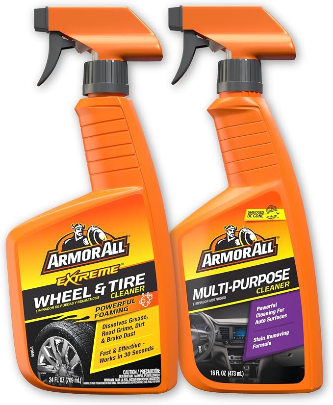 Armor All Extreme Wheel and Tire Cleaner Spray with Multi Purpose Cleaner Spray