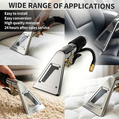 Upgrade Extractors Upholstery Detailing Tool with Viewing Window, Auto Detailing Tools Hand Wand, Carpet Cleaning Extractor with Clear Head for Mytee/ShopVac & Most Portable Carpet Attachment