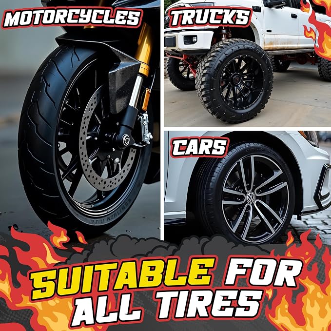 Salty Captain Tire Shine 16.9oz – Tire Shine Spray for Long-Lasting Gloss – Water-Based Formula with UV Shield – Safe for Cars, Trucks, Motorcycles, RVs & More – Non-Greasy & No Sling, Easy to Apply