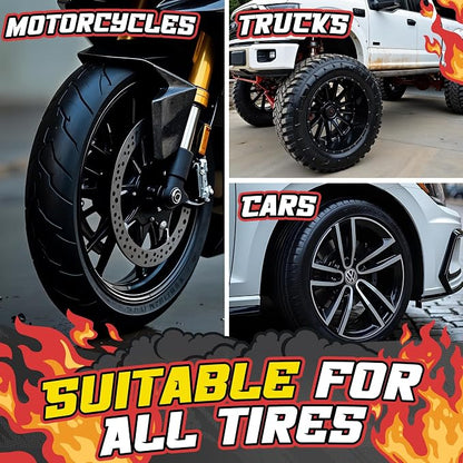Salty Captain Tire Shine 16.9oz – Tire Shine Spray for Long-Lasting Gloss – Water-Based Formula with UV Shield – Safe for Cars, Trucks, Motorcycles, RVs & More – Non-Greasy & No Sling, Easy to Apply