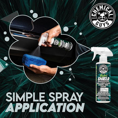 Chemical Guys HydroShield Vinyl, Rubber & Plastic Ceramic Shine Coating - Plastic Restorer for Interior & Exterior Trim, Tires & Trim - Restores Shine, Safe for Cars, Trucks & RVs, 16 fl oz