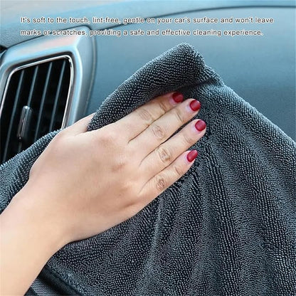 Car Drying Towel, 35.4"×23.6" Large Ultra Absorbent Microfiber Cleaning Cloth, 1200GSM Streak-Free Auto Detailing Towel Reusable Cleaning Rag for Cars, Trucks, SUVs, RVs