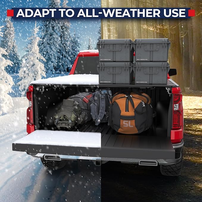 MOSTPLUS Truck Bed Tonneau Cover Compatible for Chevy Colorado 2015-2025/Compatible for GMC Canyon 2015-2025 (4-Fold Hard 5'' FT 60 inch Low Profile Bed Cover)