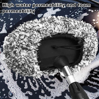 2 Pieces Brush Cover, Wash Mitt Car Brush Cover for Car Wash Brushes,Microfibre Car Brush Cover,SB Wash Brush Cover for Washing Park/Wash, Gentle Car Sponge-Black