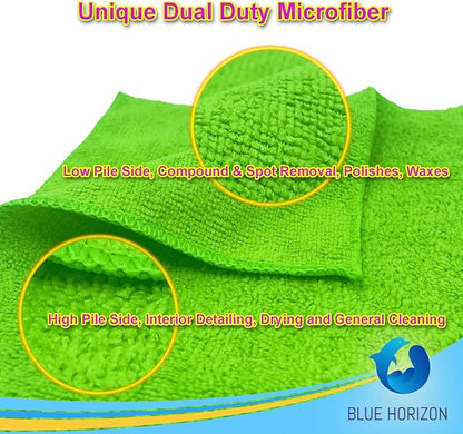 Assorted Color Microfiber Towels - 36-Pack, Dual-Sided Ultra Soft Plush Washcloth, Professional Grade Premium Microfiber Detailing Cleaning Cloths, Car, Household and Commercial (Mix Color, 16" x 16")