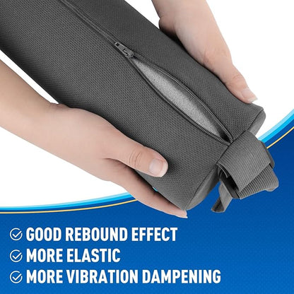CushZone Lumbar Roll Support Pillow for Office Chair, Car, Gaming Chair, Memory Foam Back Cushion with Washable Cover for Relieving Back Pain & Improving Posture,Grey
