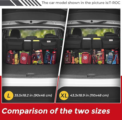 SURDOCA Car Trunk Organizer, LARGE CAPACITY Car Storage Bag with 8 Pockets, 7X Upgraded Trunk Storage Organizer for Car, SUV, Truck, MPV