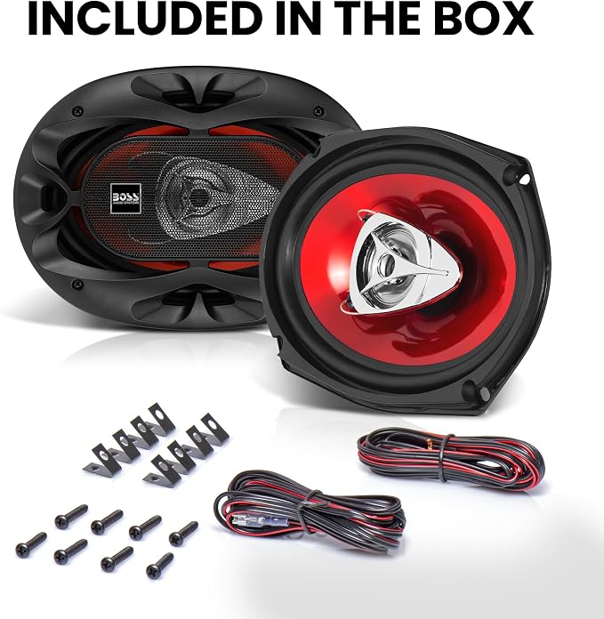 BOSS Audio Systems CH6930 Chaos Series 6 x 9 Inch Car Stereo Door Speakers - 400 Watts Max, 3 Way, Full Range Audio, Tweeters, Coaxial, Sold in Pairs