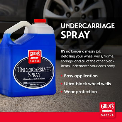 Griot's Garage Undercarriage Spray for Car Cleaning and Detailing, Undercoating for Wheel Wells, Frame, Springs, and More, 11139, One Gallon