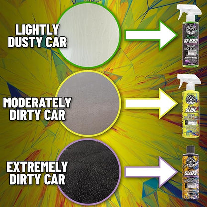 Chemical Guys HydroGlide Ceramic Swift Wipe Waterless Car Wash CWS21416 - Easily Clean, Just Spray & Wipe, Safe for Cars, Trucks, Motorcycles, RVs & More, 16 fl oz
