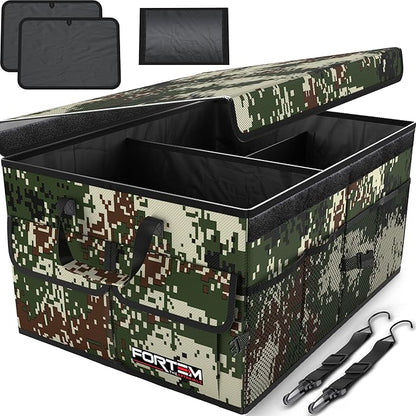 FORTEM Trunk Organizer For SUV Car Trunk Organizer, Foldable Storage, Car Accessories for Women Men, Collapsible Bag, 600D Oxford, Non Slip Bottom, Straps, Soft Cover (50L)