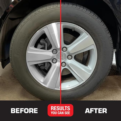 Black Magic 120228 Intense Foam Wheel & Tire Cleaner, High-Foaming Formula for Deep Cleaning, Removes Dirt, Grime & Brake Dust – Safe on All Wheels, 22 Fl Oz