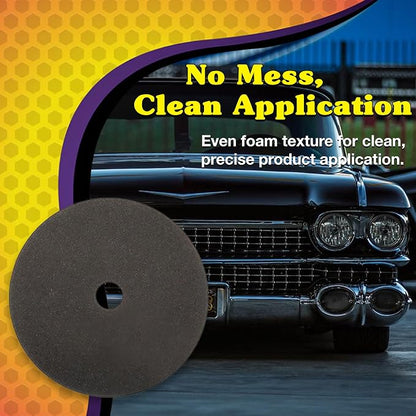 Wizards 21 DA Gray Wax and Finishing Pad - Wax Applicator and Finishing Pad - Comes with Velcro Attachment - Compatible with Wizards 21 Big Throw Polisher - ‎6 3/8" x 7/8"