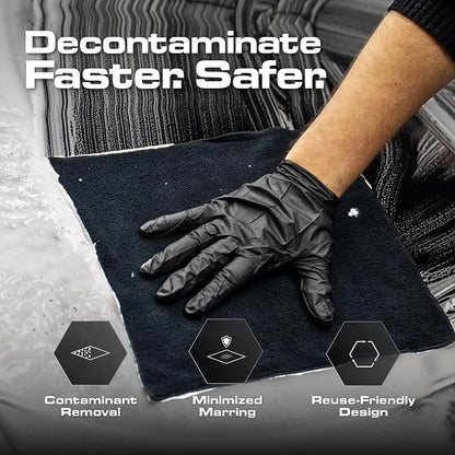 Blackline Clay Towel - Auto Detailing Synthetic Clay Towel - Decontaminate Paint and Glass for Smooth Washing - Great and Effective for Car, Truck, SUV - 12" x 12"