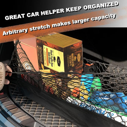 Envelope Style Cargo Net Compatible with Chevrolet Chevy Tahoe, GMC Yukon New 2026 2025 2024 2023 2022 2021 2020 2019 2018 2017 2016 2015 Trunk Car Rear Tailgate Touring Netting