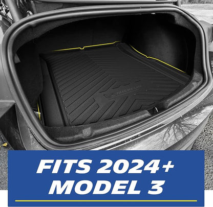 Michelin Vehicle Mat, All-Weather TPE Custom Fit Liner for Tesla Model 3 Trunk Mat 2024-2027(1 Piece), Premier