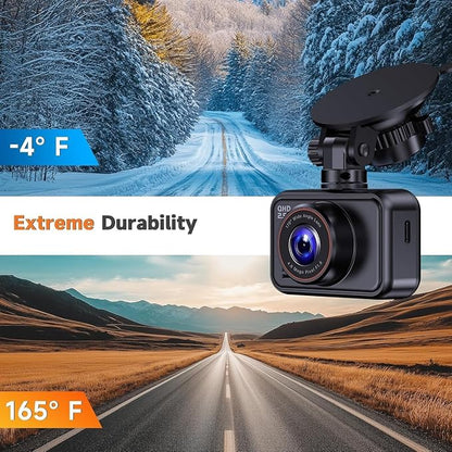 E-YEEGER Dash Cam Front and Rear, 2.5K Dual Dash Camera for Cars, 2560P Mini Car Camera, 2 inch IPS Screen, WDR Night Vision, 24 Hours Parking Monitor, G-Sensor, Support 256 GB Max