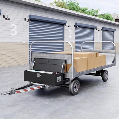 Yizosh 39 Inch Steel Heavy Duty Truck Bed Tool Box, Trailer Tongue Box with Lock and Keys