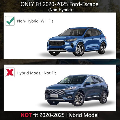 KARPAL Floor Mats for 2020-2025 2026 Ford Escape (NOT Fit Hybrid), Custom Fit TPE All Weather Ford Escape Accessories 1st & 2nd Row Floor Liner & Cargo Liner