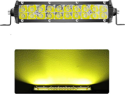Amber Slim LED Light Bar, 7Inch 12V-60V Offroad Driving Light Bar for Trucks 60W 6000lm Combo Beam, Waterproof Ultra Slim LED Off Road Lightbar for ATV UTV RV Mower Golf Cart Boat
