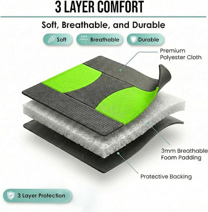 FH Group Bright Flat Cloth Full Set Automotive Seat Covers Front Set and Rear Solid Bench Green Black Seat Covers w. Gift Universal Fit Interior Accessories for Cars Trucks and SUVs