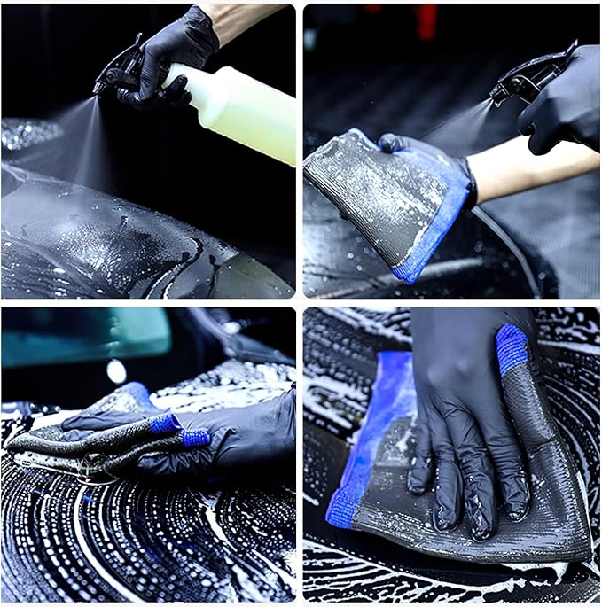 Clay Towel 2 Pack Auto Detailing - Fine Grade Microfiber Car Chamois Towel - DIY Detail Clay Bar Alternative