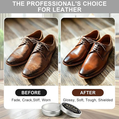 STARTSO WORLD 200Ml Leather Recoloring Balm with 100ML Leather Conditioner, Gray Leather Repair Kit for Furniture, Leather Dye, Leather Scratch Repair, Leather Couch Paint