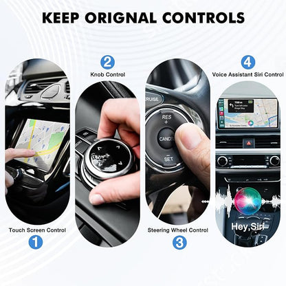 2026 Wireless Carplay Adapter for iPhone,3 Second Auto Connect, No Screen delay, Ultra Mini Design,Plug & Play By USB-A/Type-C Compatible with iOS 10+ and Cars with Factory Wired CarPlay
