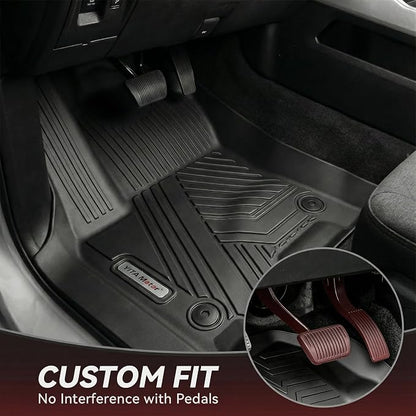 YITAMOTOR Floor Mats Fit for 2025-2026 RAM 1500 Crew Cab w/o Rear Under-Seat Storage Bucket Seat, All Weather TPE Custom Fit Waterproof Floor Liners for RAM 1500 Accessories 1st & 2nd Row, Black
