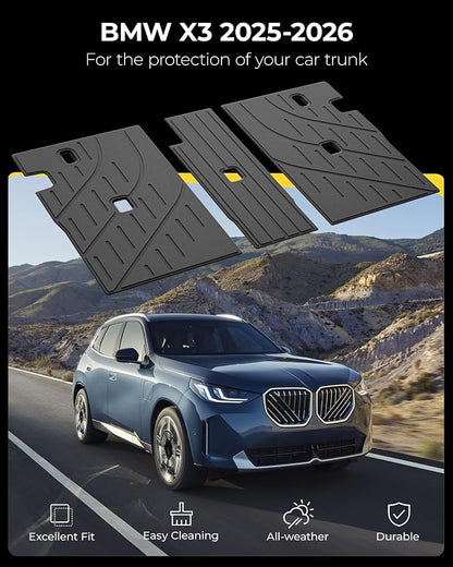 3W Seat Back Protector 2025 2026 BMW X3 G45, Cover Custom Fit BMW X3 30/50M xDrive Accessories TPE All Weather Backrest Mats