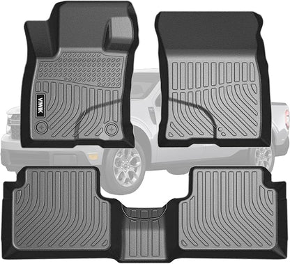 VIWIK Floor Mats for Ford Maverick Fuel 2026-2022, Anti Slip 3D Floor Liners, TPE Waterproof Car Mats, Custom Fit All Weather Protection for Maverick 2024 2023 2022 Pickup Accessories, Front & Rear