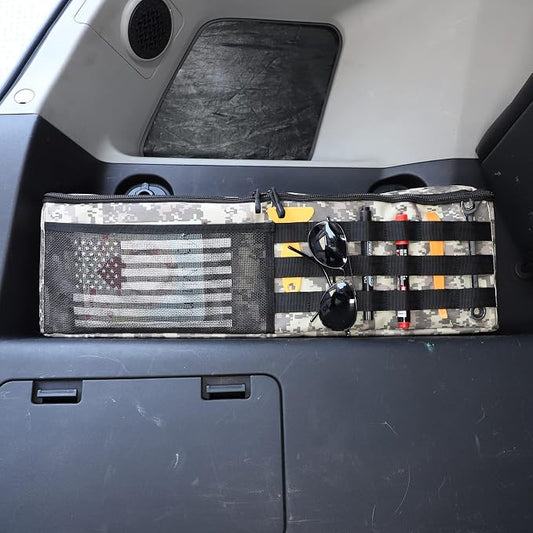 Aunginsy 2PCS Trunk Organizer Compatible with Toyota FJ Cruiser 2007-2021+, Car Left & Right Side Trunk Storage Bags Backseat Hanging Storage Multi-Compartment Accessories, With Camouflage Pattern