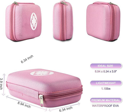 Small-Waterproof Car First-Aid Kit Emergency-Kit - Pink 273Piece Camping Equipment for Camping Hiking Home Travel YIDERBO