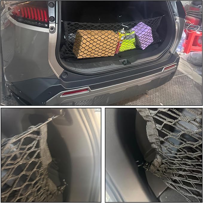 2 Pcs Trunk Organizer Cargo Net Suitable for 2026 Toyota RAV4 Hybrid LE Limited SE Woodland Edition XLE Premium XSE Plug-ln GRSport,Envelope Style&Rear Trunk Floor Style Cargo Net Car Trunk