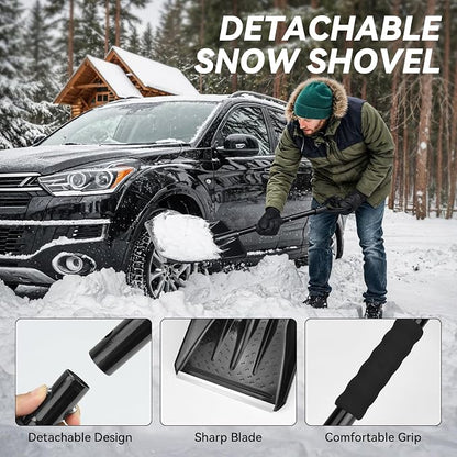 Car Emergency Kit with Portable Air Compressor, Winter Car Safety Roadside Assist Kit, Emergency Car Kit for Cars, Trucks
