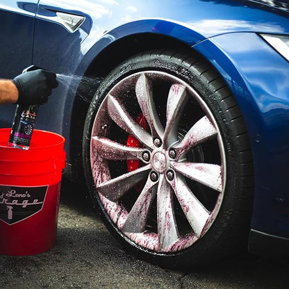 Jay Leno's Garage Car Wash Kit with Bucket – Auto Detailing Kit for Interior and Exterior, Car Cleaning Supplies Set with Wash Mitt, Tire Shine, Wheel Cleaner, Car Wax, Microfiber Towels, Car Wash Kit