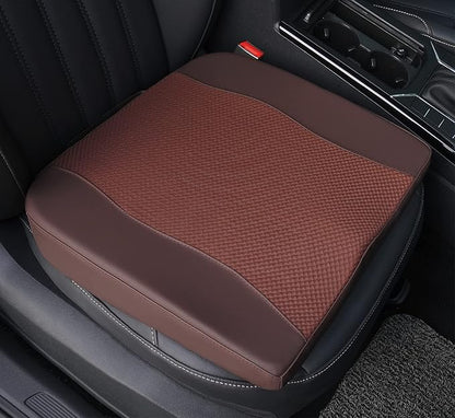 Lofty Aim Car Seat Cushion, Comfort Memory Foam Car Cushions for Driving - Sciatica & Lower Back Pain Relief, Driver Seat Pillow for Auto, Office Chair, Wheelchair - Brown